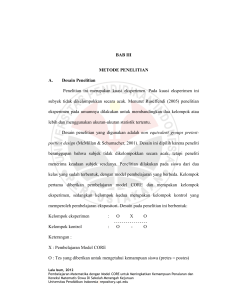 BAB III METODE PENELITIAN A. Desain