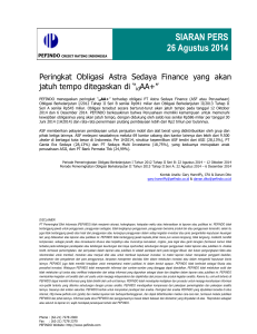 SIARAN PERS 26 Agustus 2014