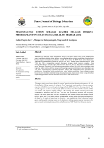 Unnes Journal of Biology Education