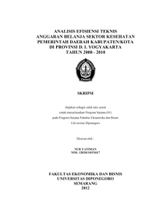 analisis efisiensi teknis anggaran belanja sektor