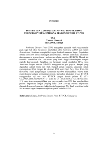 ix INTISARI DETEKSI GEN CAPSID (CA) SAPI YANG