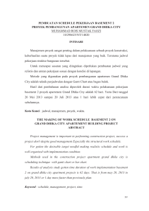 xv PEMBUATAN SCHEDULE PEKERJAAN BASEMENT