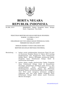 BERITA NEGARA REPUBLIK INDONESIA