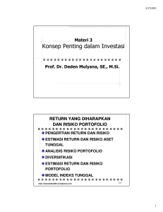 Konsep Penting dalam Investasi