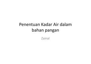 Penentuan Kadar Air