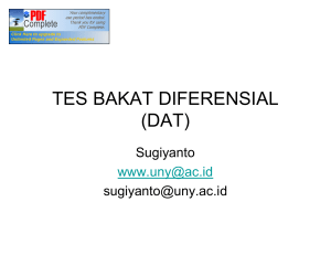 tes bakat diferensial (dat)