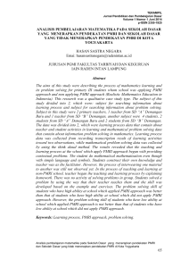 65 analisis pembelajaran matematika pada sekolah