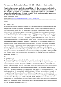 Analisis keragaman haplotipe gen EBA