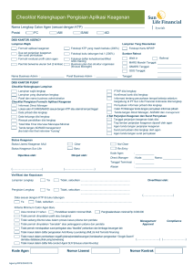 01 Cheklist RFS NEW - Asuransi Sun Life Financial Syariah