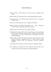 xvii DAFTAR PUSTAKA Ervianto, Wulfram L. 2005. Manajemen