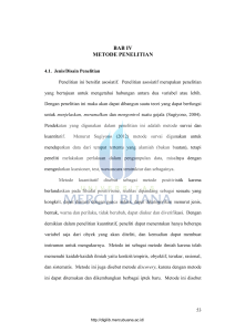 bab iv metode penelitian - Perpustakaan Universitas Mercu Buana