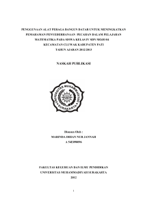 naskah publikasi - Universitas Muhammadiyah Surakarta