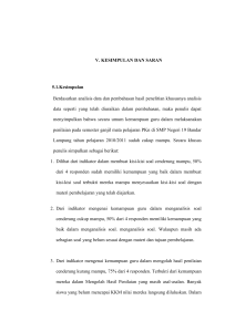 V. KESIMPULAN DAN SARAN 5.1.Kesimpulan Berdasarkan