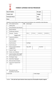 format laporan visitasi presidium