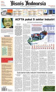 ACFTA pukul 5 sektor industri