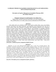 GAMBARAN PROSES MANAJEMEN LOGISTIK DI INSTALASI