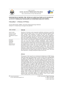 Info Artikel KEEFEKTIFAN MODEL PBL DENGAN