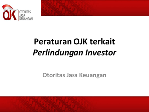 Peraturan OJK terkait Perlindungan Investor