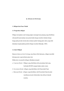 13 II. TINJAUAN PUSTAKA 1. Obligasi dan Pasar Modal 1.1