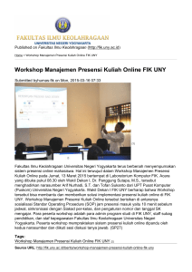 Workshop Manajemen Presensi Kuliah Online FIK UNY