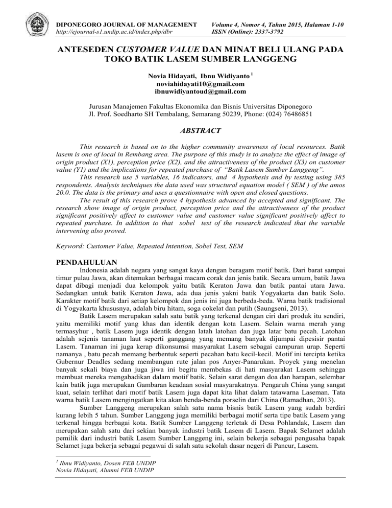 Analisis Faktor-Faktor Yang Mempengaruhi