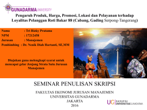 seminar penulisan skripsi - Repository Universitas Gunadarma