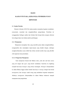 bab ii kajian pustaka, kerangka pemikiran dan hipotesis