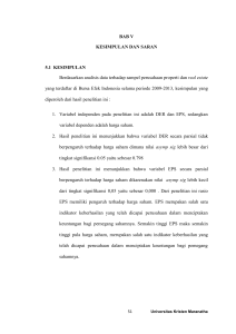 BAB V KESIMPULAN DAN SARAN 5.1 KESIMPULAN Berdasarkan