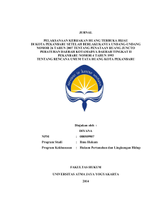 jurnal pelaksanaan kebijakan ruang terbuka hijau di kota pekanbaru