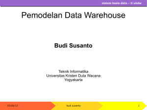 Data Warehouse Model - Lecturer - Universitas Kristen Duta Wacana