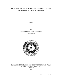 pengembangan algoritma iteratif untuk minimisasi fungsi nonlinear