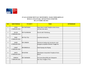 evaluasi dokumentasi monitoring siaran berjaringan budaya