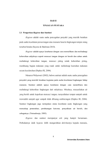 6 BAB II TINJAUAN PUSTAKA 2.1 Pengertian Hygiene dan Sanitasi