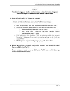 Tata Cara Pengajuan Usulan dan Penetapan Lokasi Penerima