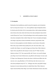 V. KESIMPULAN DAN SARAN 5.1 Kesimpulan Berdasarkan hasil
