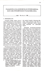 PAJAK BUNG A DALAM HUBUNGAN INTERNASIONAL DAN CARA