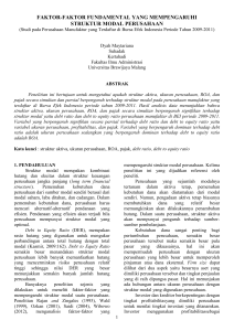 faktor-faktor fundamental yang mempengaruhi struktur modal