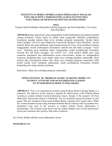efektivitas model pembelajaran berasaskan