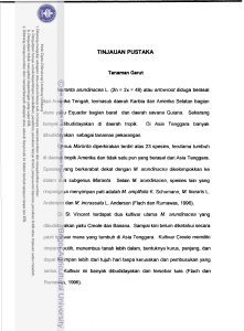 Analisis Keragaman Genetik dan Tanggap Tanaman Garut (Maranta