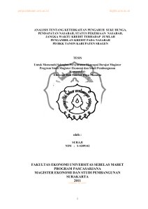 oleh : FAKULTAS EKONOMI UNIVERSITAS SEBELAS MARET