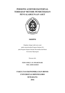 persepsi auditor eksternal terhadap metode