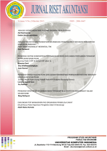 Jurnal Riset Akuntansi – Volume V / No.2 / Oktober 2013