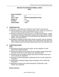 RENCANA PELAKSANAAN PEMBELAJARAN (RPP) Satuan