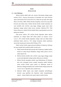 P 1.1. Latar Belakang Metilen klorida adalah s molekul CH2Cl2