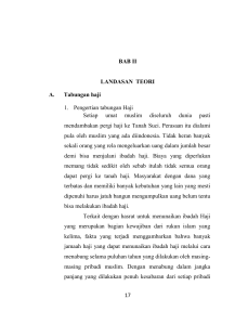 17 BAB II LANDASAN TEORI A. Tabungan haji 1. Pengertian