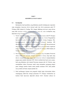 BAB V KESIMPULAN DAN SARAN 5.1 Kesimpulan Berdasarkan