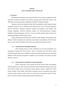 BAB III USULAN PEMECAHAN MASALAH 3.1 Program