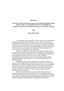 ABSTRAK ANALISIS TANGGAPAN KONSUMEN ATAS ASOSIASI