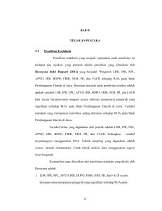 12 BAB II TINJAUAN PUSTAKA 2.1 Penelitian Terdahulu Penelitian