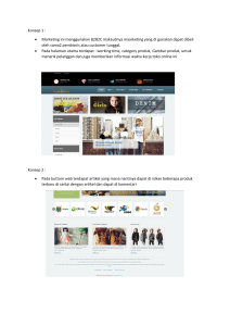 Konsep 1 : • Marketing ini menggunakan B2B2C